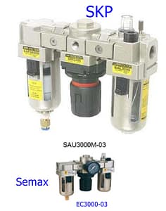 SAU3000M-03D, EC3000-03D Size 3/8″ “Auto” Filter Regulator Lubricator 3 Unit