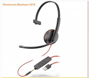 Plantronics Blackwire 3215 USB-A หูฟังคอลเซ็นเตอร์